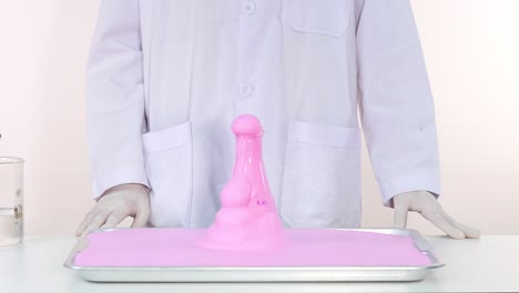 Catalyst reaction creates foamy eruption demonstration