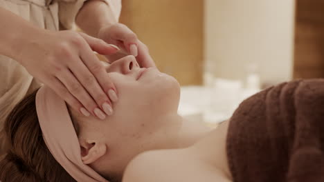 facial massage session at a spa