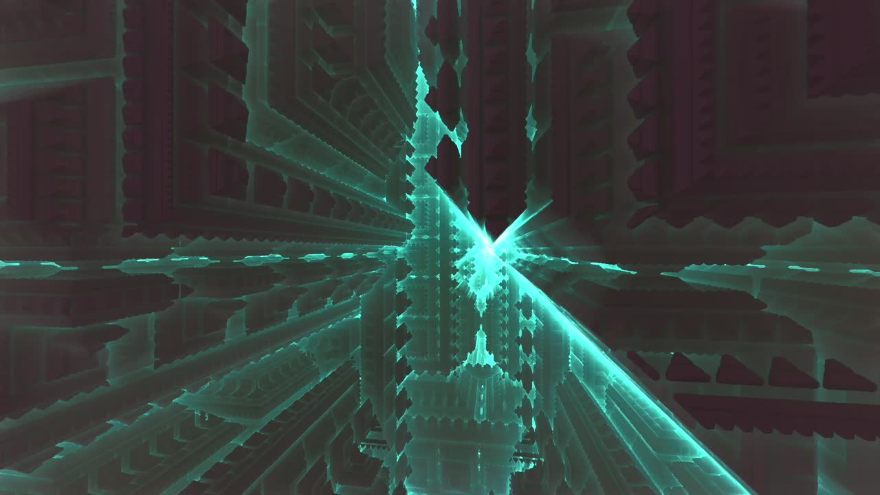 Expansive fractal network resembling a high-tech supercomputer in fine detail