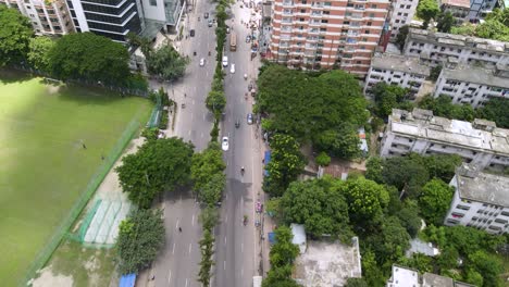 this is a 4k drone video of city road