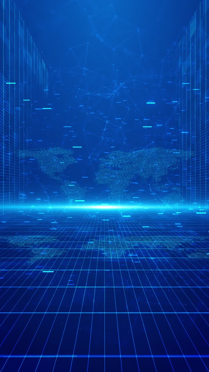 Digital world globe network earth transfer cyber technology information exchange international