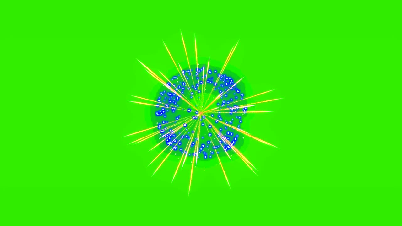 multicolor, múltiples formas, explosión en el cielo de la noche.