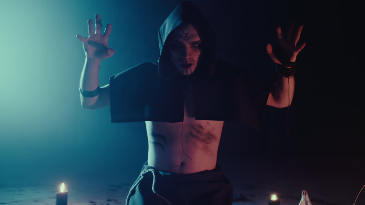 Mysterious Ritual in a Dark Setting