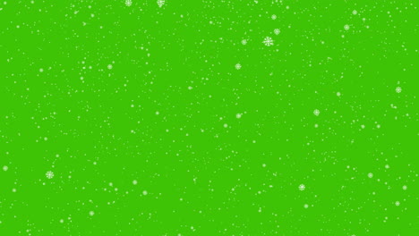 Gráfico-Animado-De-Copos-De-Nieve-Cayendo-En-Pantalla-Verde-En-4k