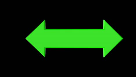 moving in two ways arrow in green.alpha channel