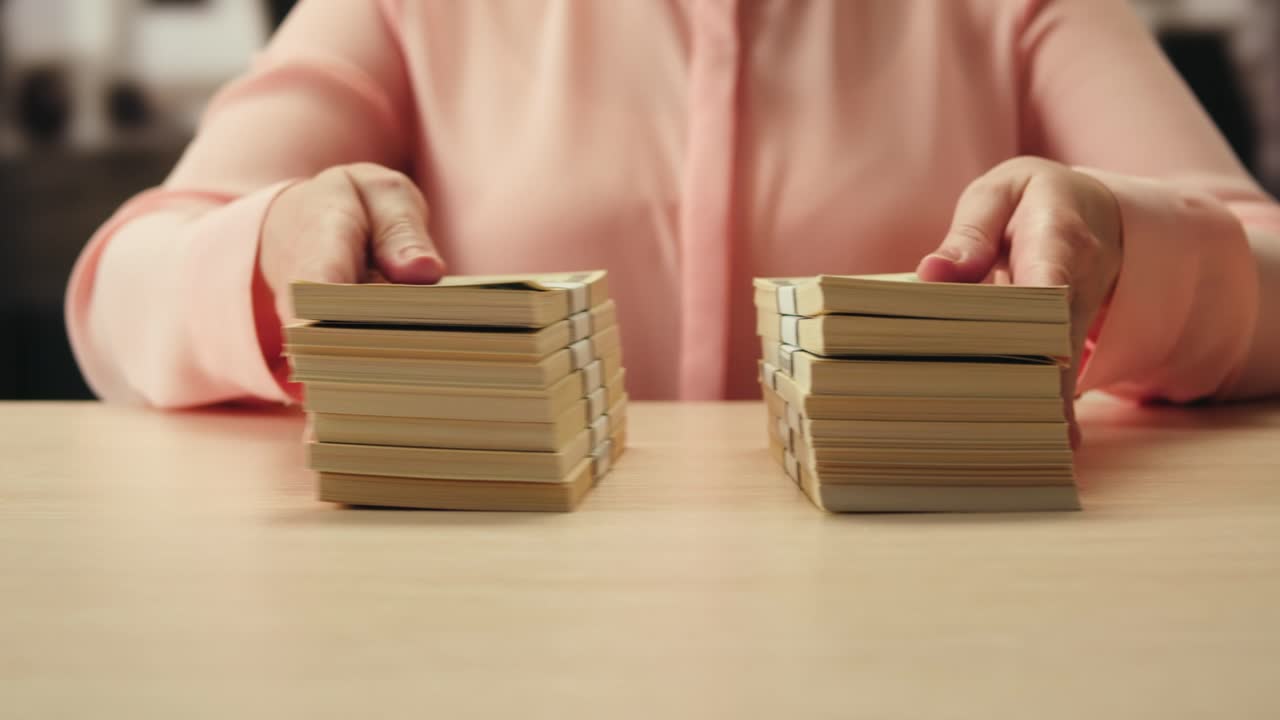 Stacks of cash dollars and euro, Banknotes counting, buying car flat home or real estate, Counting dollar euro banknotes in crime lab with machine, cashed out money, bitcoin changing