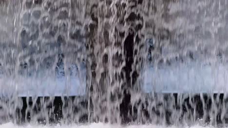 water falling in the city in slow motion