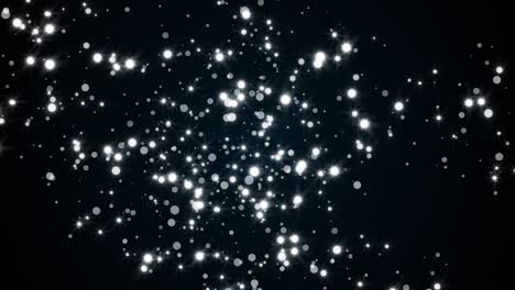 partículas brillantes abstractas en el espacio, fondo abstracto generado por computadora, representación 3d