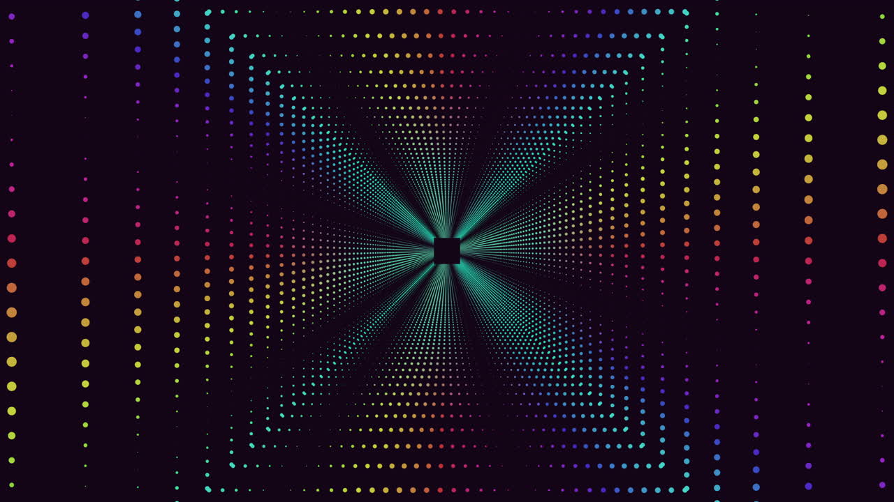 Vibrant dots in varied colors set on a dark backdrop, forming an eye-catching pattern potentially ideal for digital or print designs, offering a visually appealing touch