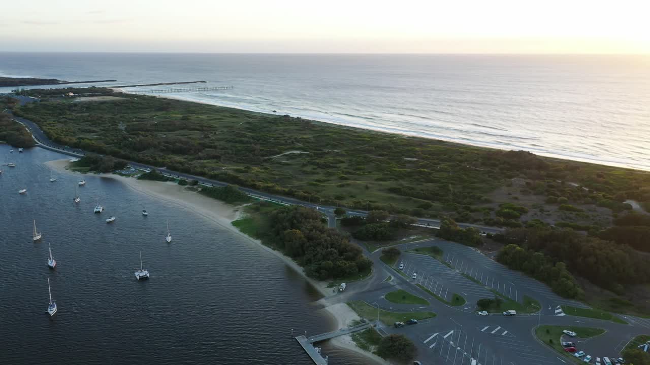 일출, 골드 코스트 해변, 평화로운 아침을 바라보며