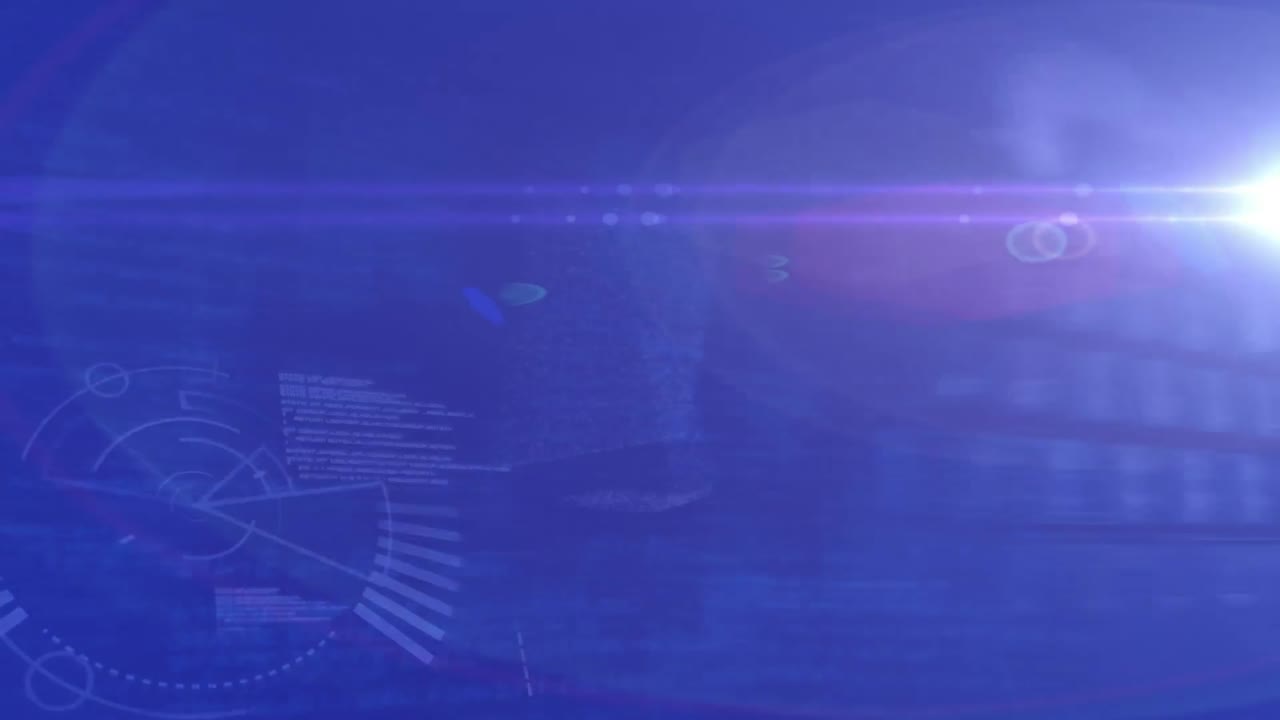 Animation of scope scanning and data processing over computer keyboard