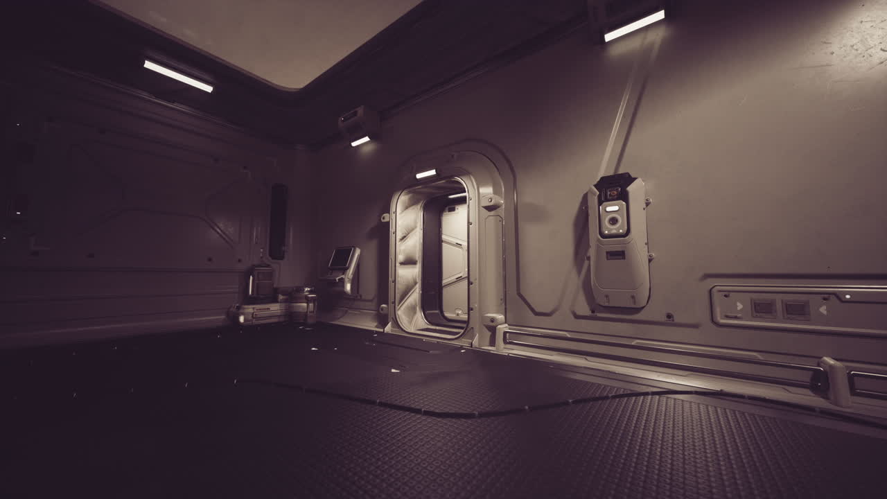 Esplorando l'interno di una stazione spaziale futuristica durante una missione sconosciuta.