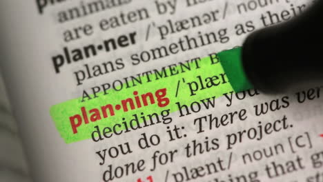 definition of planning