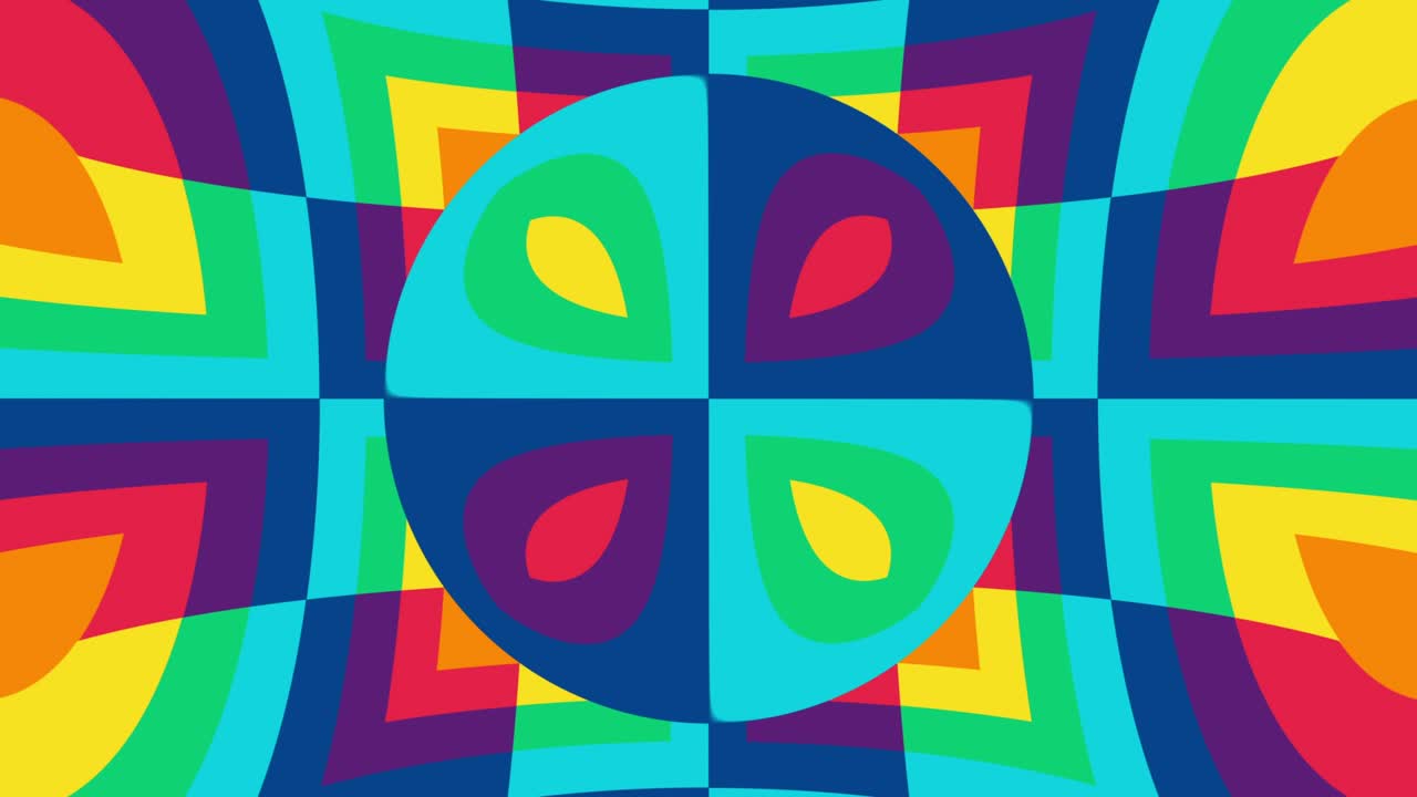 patrón de arcoíris abstracto con rayas distorsionadas animación de bucle sin costuras con líneas de arco iris