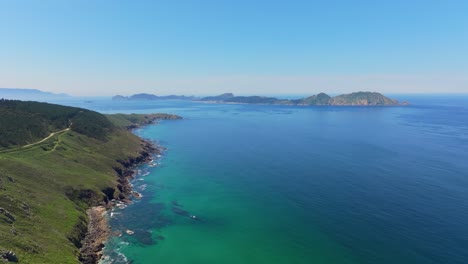 Coastline-Of-Cangas-And-Atlantic-Ocean-From-Faro-de-Cabo-Home-In-Spain