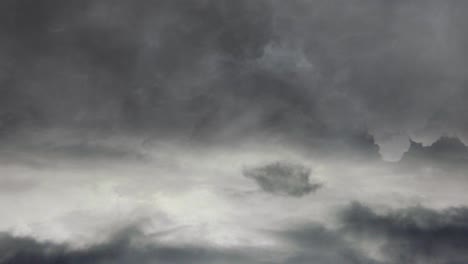 weather changes in gray skies and dark clouds accompanied by lightning