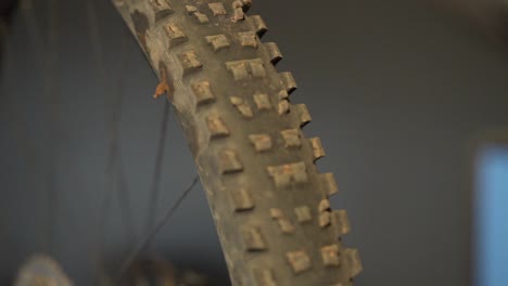 up close of a bicycle tire