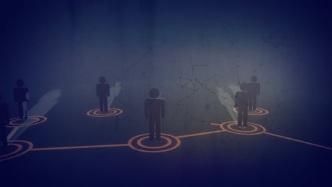 animation of network of connections with people icons