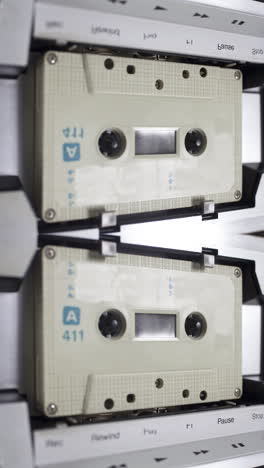 cassette tape in vertical