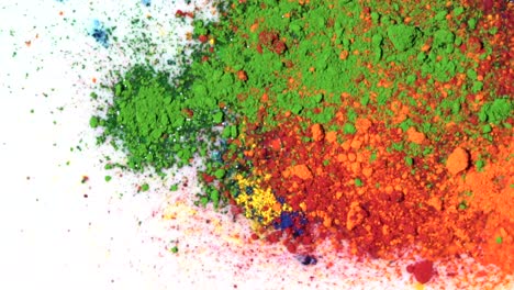 colorful powder mixture