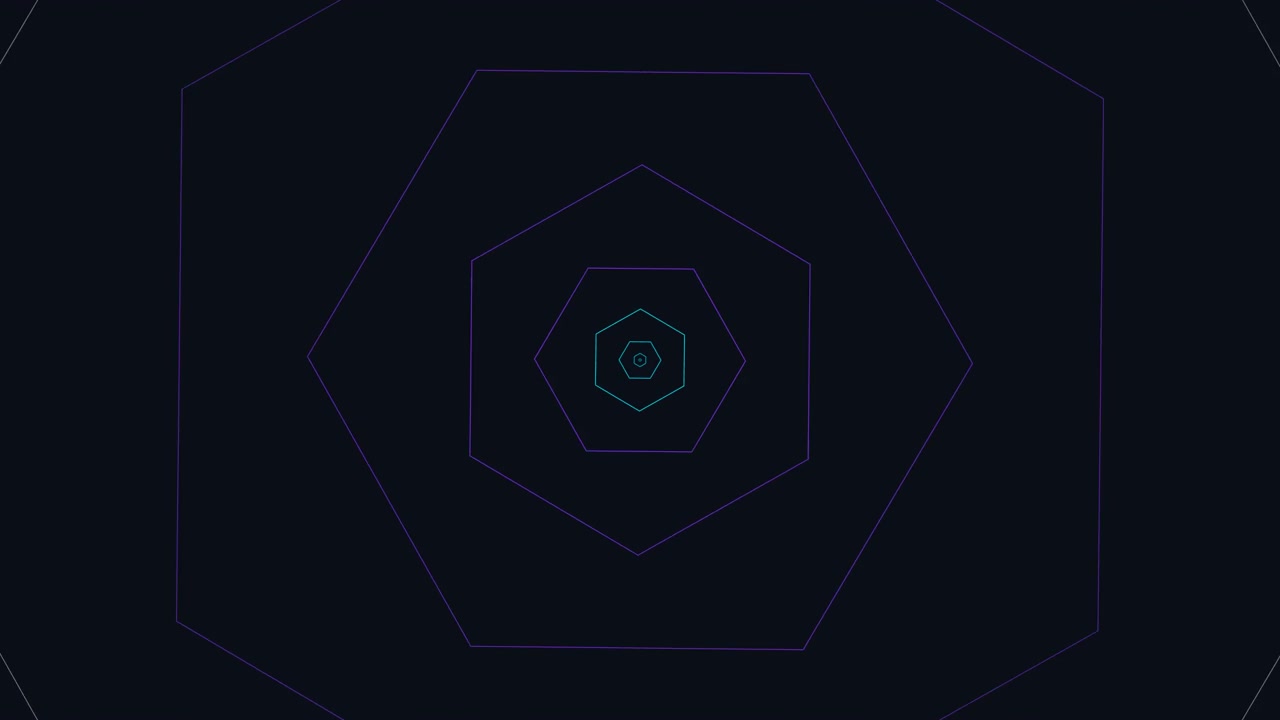 Abstract Geometric Animation of Pulsing Hexagons
