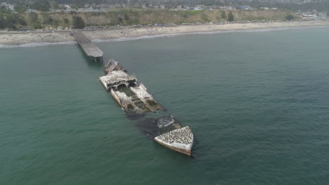 antena - barco hundido del muelle