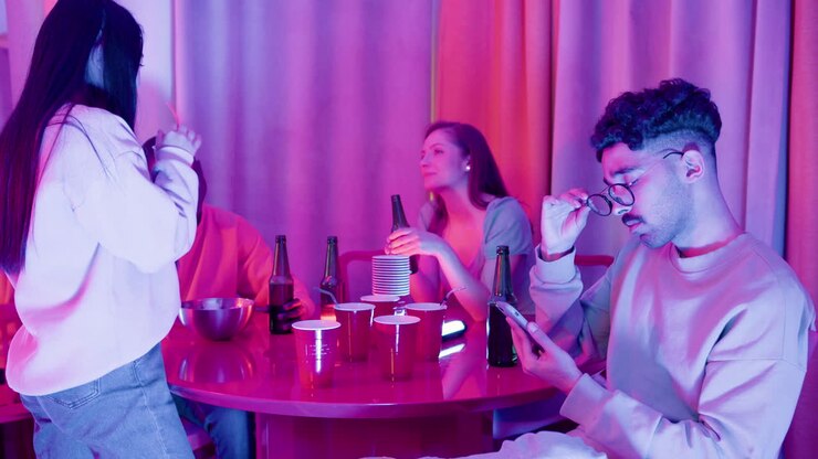 amici multietnici che trascorrono del tempo insieme a casa