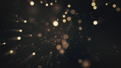 superposición animada con luces doradas bokeh, bucle sin costuras.
