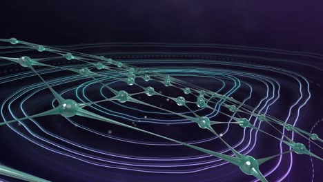 rotating-network-over-waving-lines