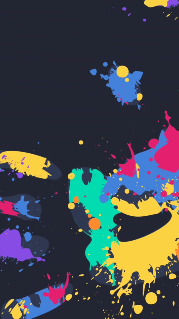 Animazione di impronte di mani multicolori su sfondo nero