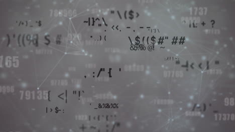 animation of network of connections over data processing