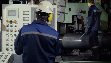 pipe production in a metal factory