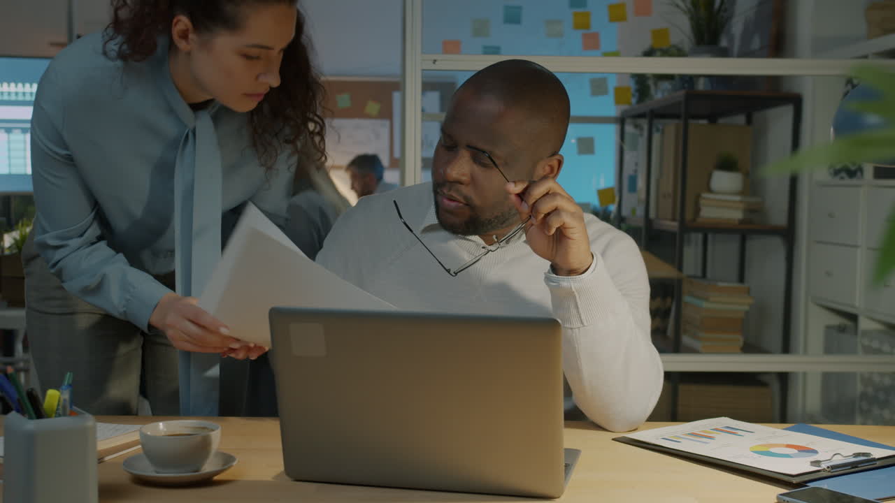 Business Team Late Night Meeting