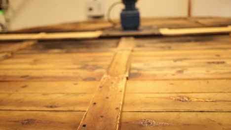 wooden tank with machinery in distillery