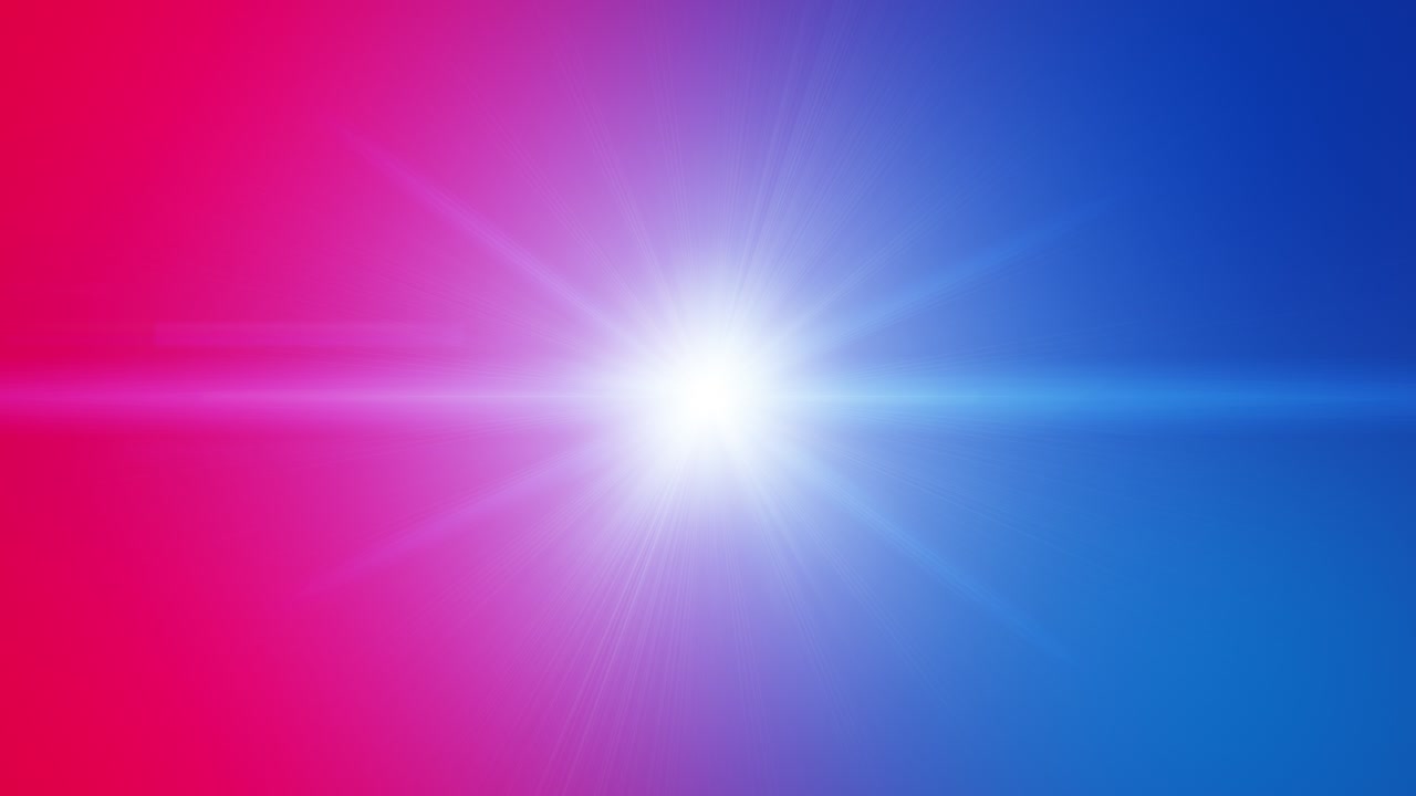 Red Blue flare light beam explosion effect abstract background.