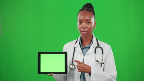 Doctor-talking,-green-screen