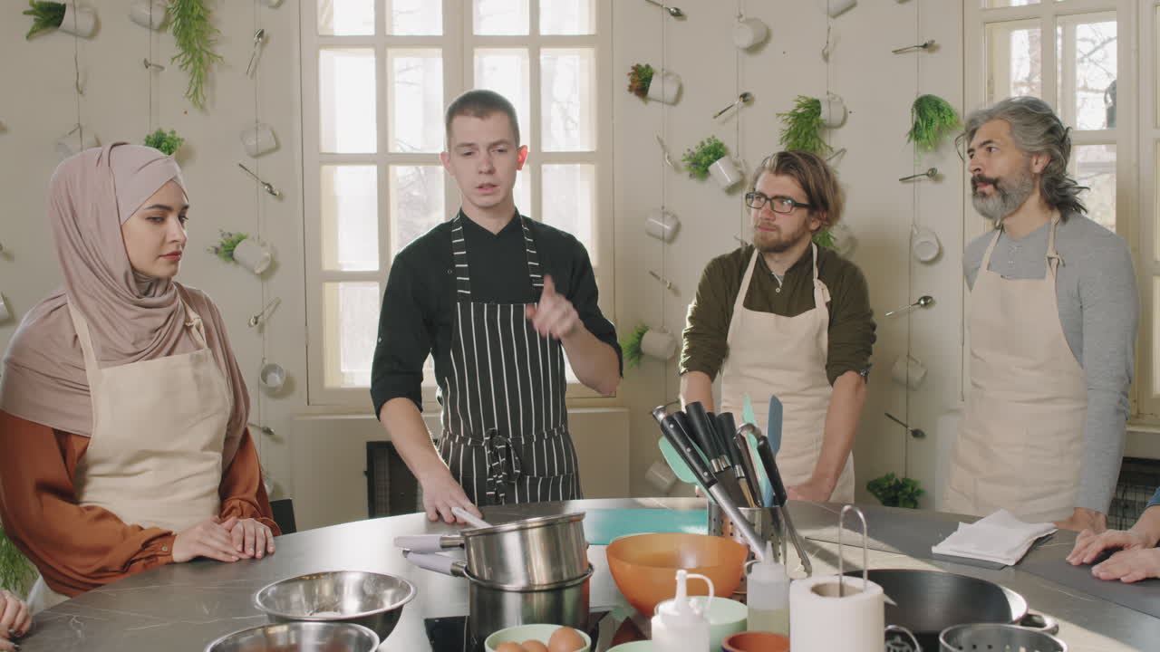 Chef Teaching People Cooking