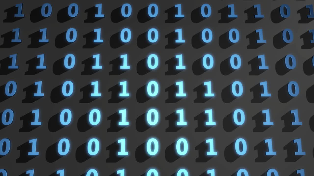 Blue Digital Binary Code