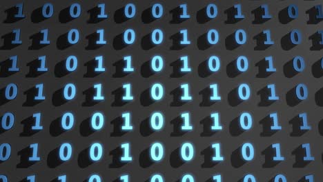 blue digital binary code