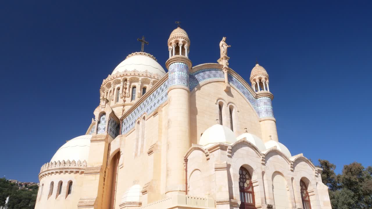 The Notre Dame d'Afrique basilica on a sunny Ramadan day, Algiers, Algeria