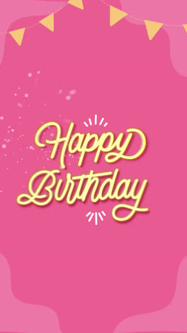 movimiento gráfico de la mano dibujado feliz aniversario letras de fondo