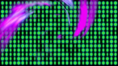 animation of glowing neon lights trails moving over pattern background