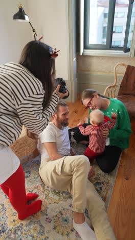 family photography session with a baby