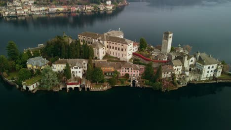 above the town of orta san giulio on orta lake