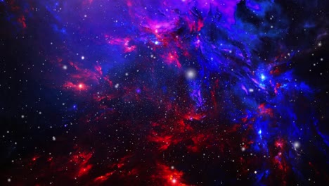 nubes nebulosas rojas y azules que se forman en el universo