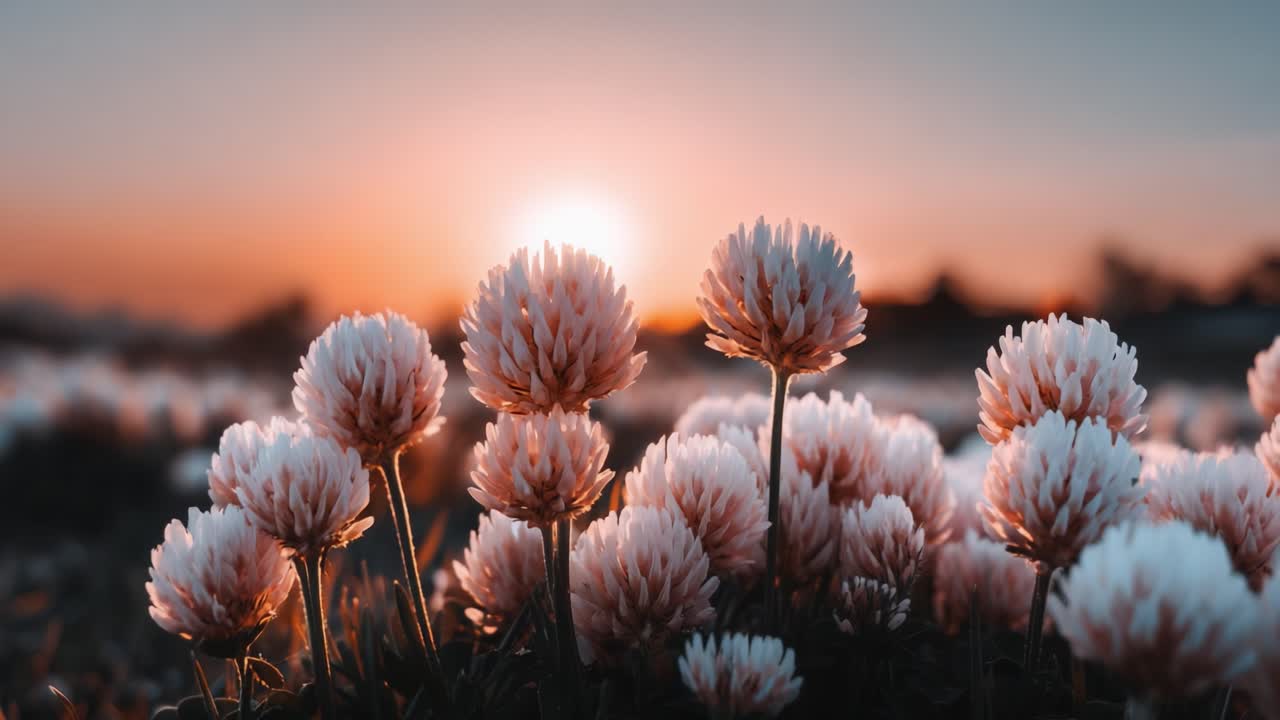 Breathtaking Sunset Over a Field of Flowers: A Captivating Display of Nature's Beauty, Showcasing Vibrant Blooms Against a Majestic Sky, Evoking Serenity and Wonder