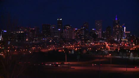 the skyline of denver colorado skyline at night 1