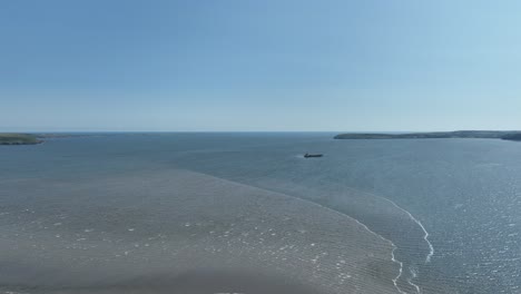 Waterford-Estuary-a-ship-waiting-for-the-inward-tide-to-travel-up-the-estuary-to-Waterford-Harbour