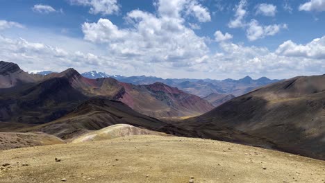 incredible view of the andes mountain range near the rainbow mountains of peru