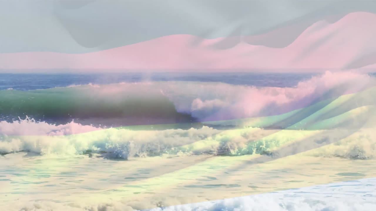 바다의 파도에 맞서 독일  ⁇ 발을 흔드는 디지털 구성